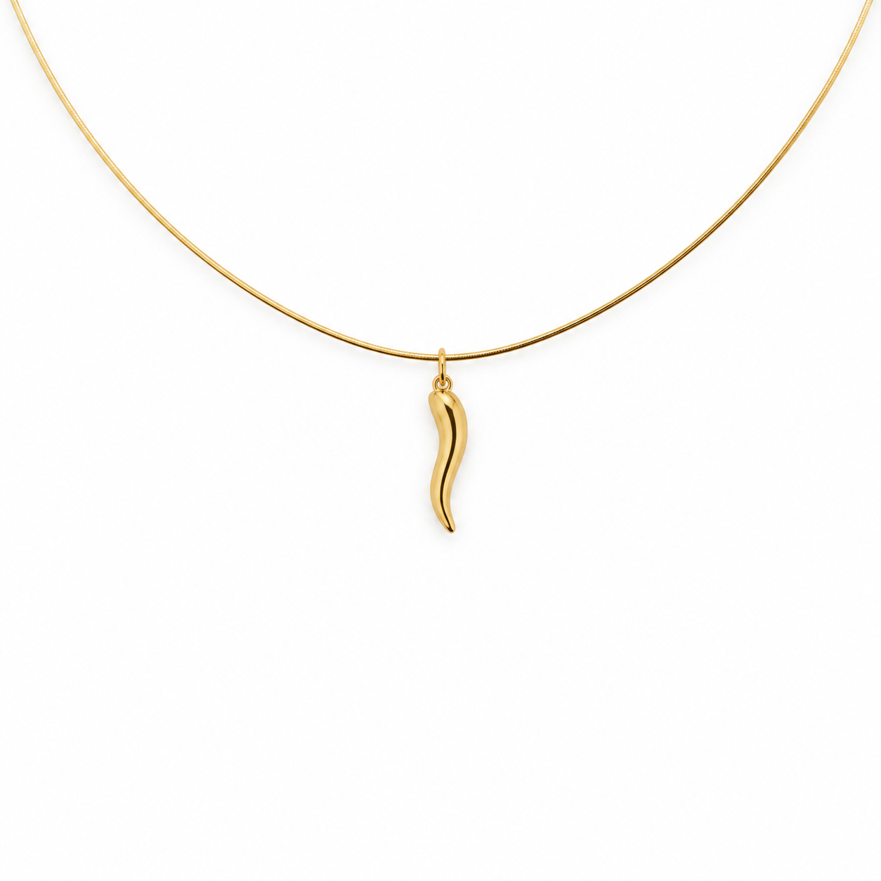 Gold Corno Necklace