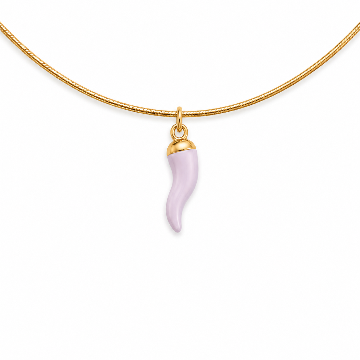 Pink corno necklace