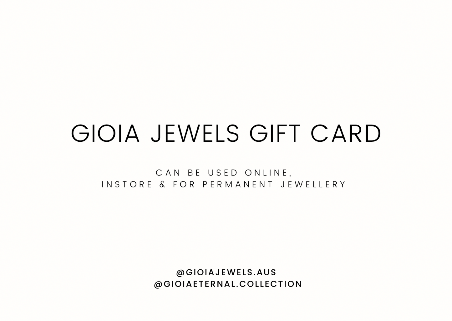 GIOIA JEWELS GIFT CARD