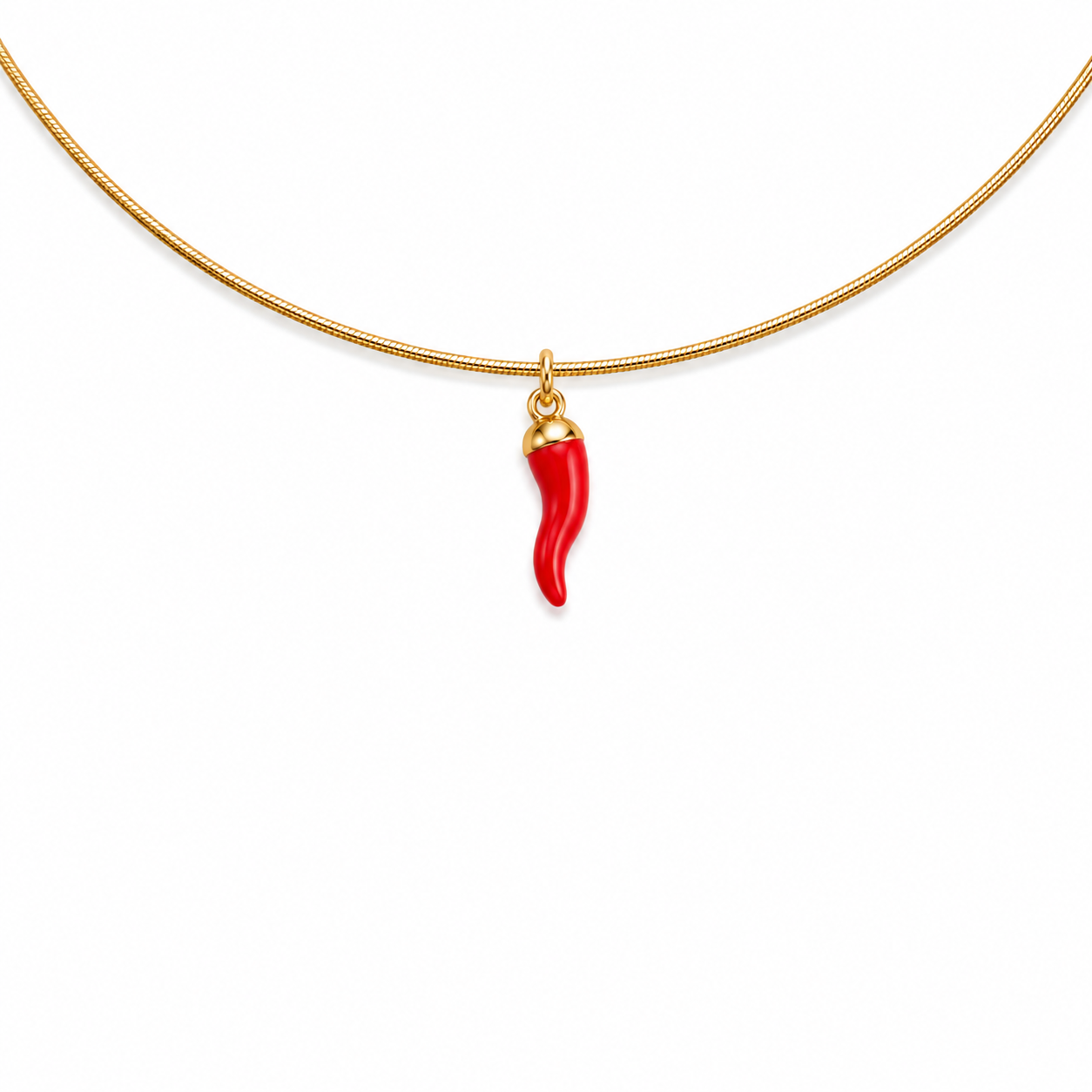 Red Corno Necklace