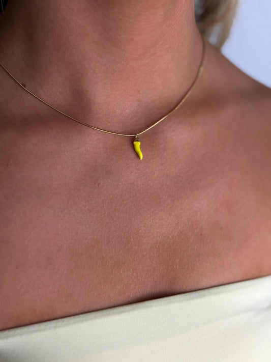 Yellow Corno Necklace