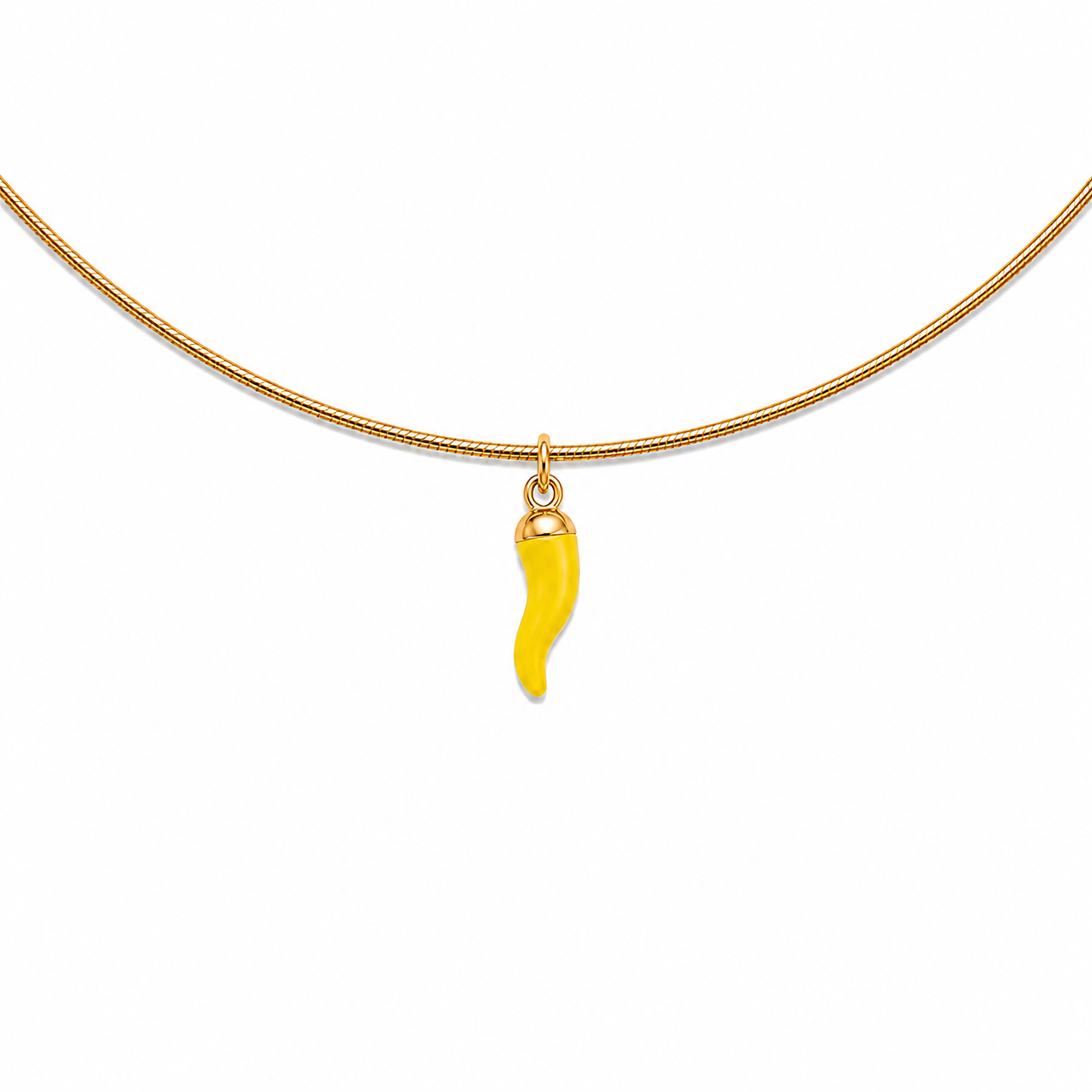 Yellow Corno Necklace