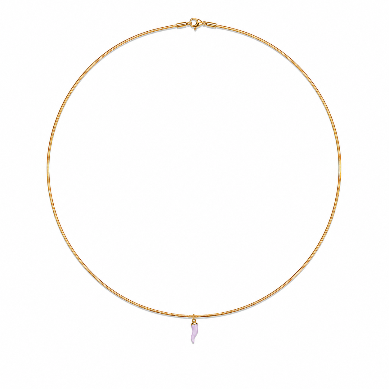 Pink corno necklace